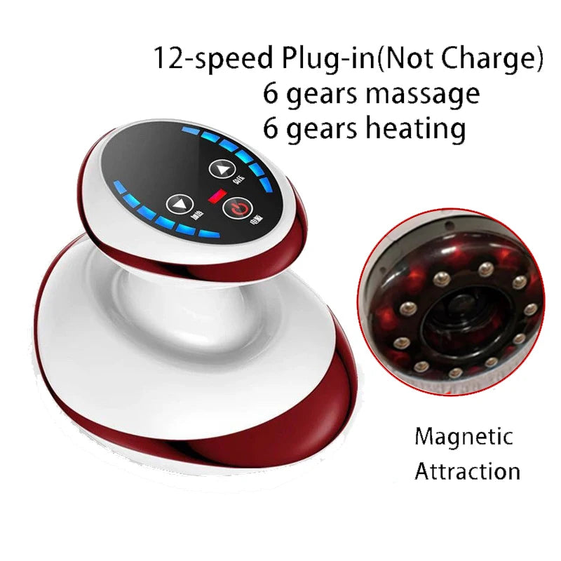 Elektrisches Gua-Sha Massagegerät mit Vakuum-Cupping, Wärmefunktion und Saugnäpfen für die Körpermassage