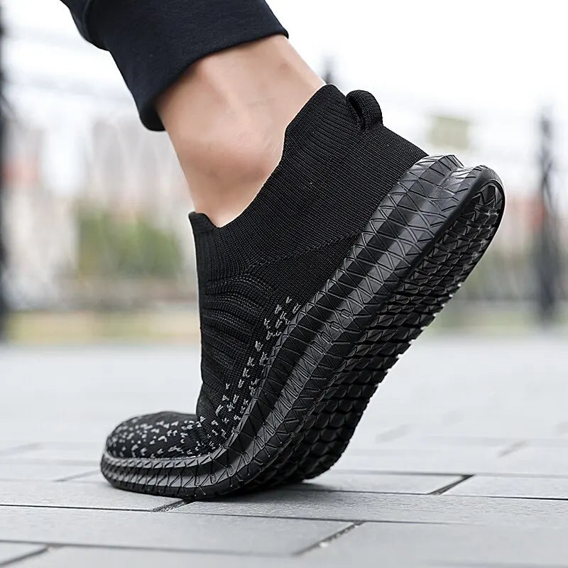 Herren Sneaker Atmungsaktiv Slip-On Leicht Laufschuhe Walking Joggingschuhe
