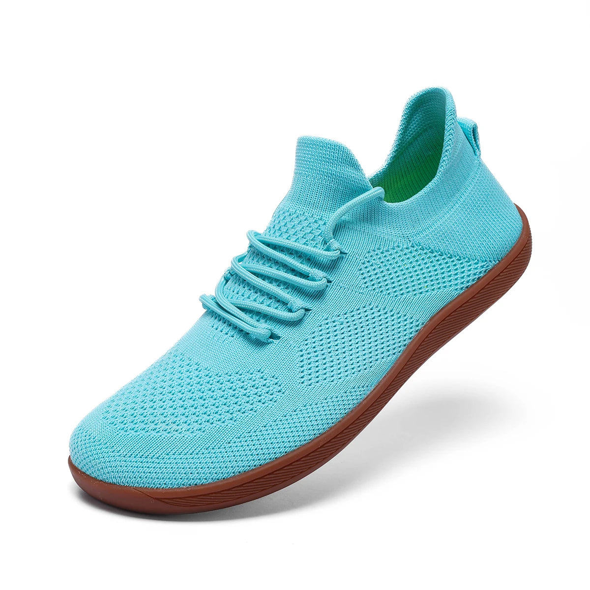 Damen Barfußschuhe Breite Zehenbox Leicht Atmungsaktiv Minimalistische Outdoor Sneaker