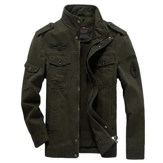 Herren Militär Jacke Cargo Übergangs Jacke für Frühling und Herbst, lässige Herrenjacke, Plus Size