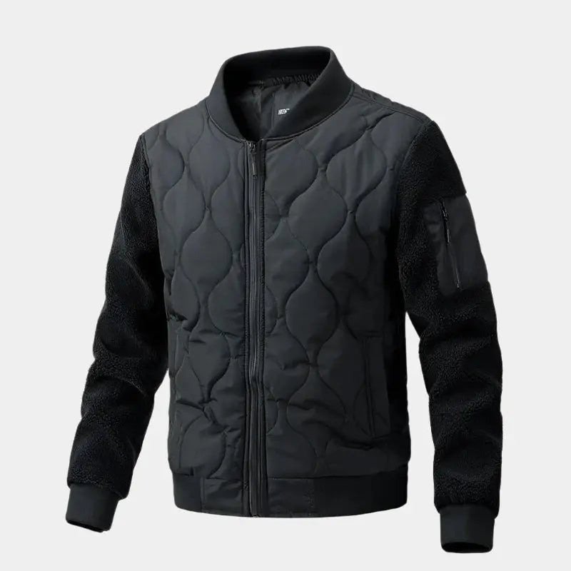 Sherpa Ärmel Gepolsterte Bomberjacke