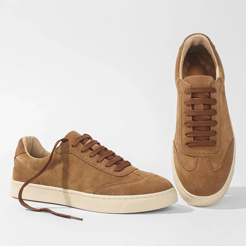 Herren Retro Sneaker mit Wildleder-Obermaterial und Schweinslederfutter Casual Freizeitschuhe