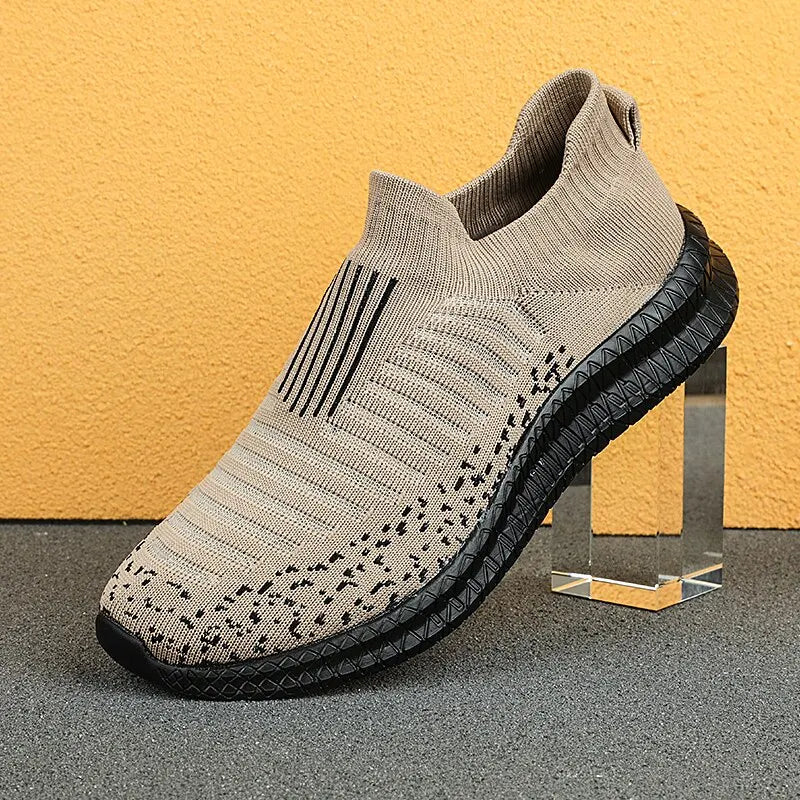 Herren Sneaker Atmungsaktiv Slip-On Leicht Laufschuhe Walking Joggingschuhe