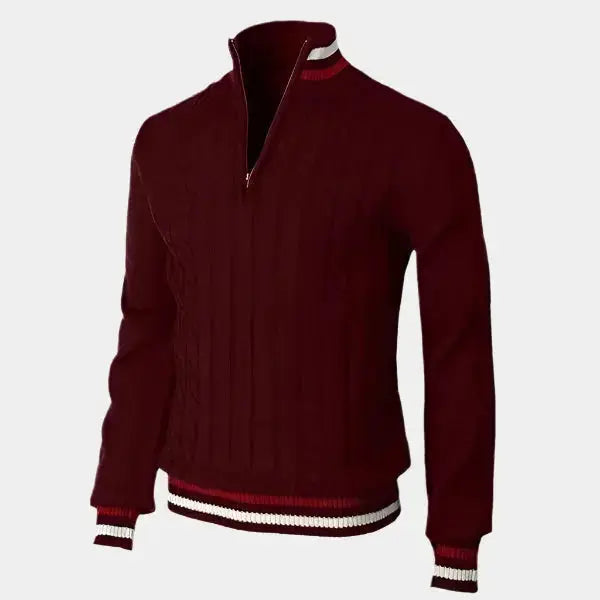 Rollkragenpullover mit halbem Reissverschluss