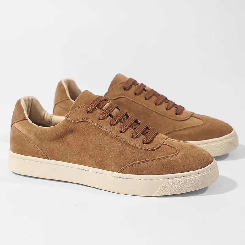 Herren Retro Sneaker mit Wildleder-Obermaterial und Schweinslederfutter Casual Freizeitschuhe