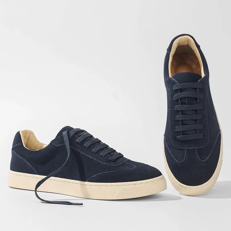 Herren Retro Sneaker mit Wildleder-Obermaterial und Schweinslederfutter Casual Freizeitschuhe