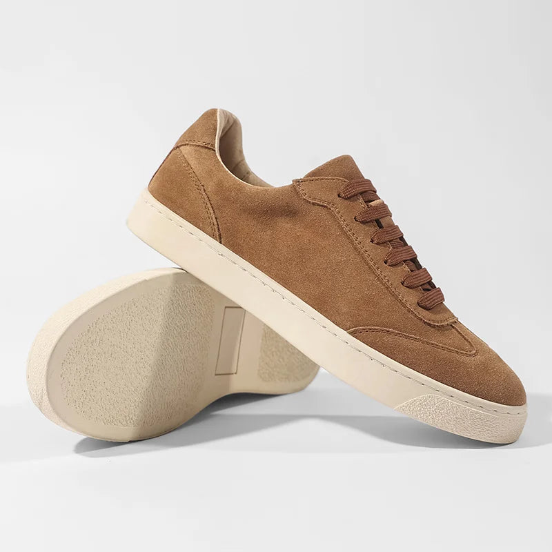 Herren Retro Sneaker mit Wildleder-Obermaterial und Schweinslederfutter Casual Freizeitschuhe