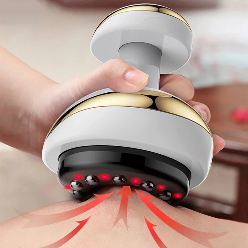 Elektrisches Gua-Sha Massagegerät mit Vakuum-Cupping, Wärmefunktion und Saugnäpfen für die Körpermassage