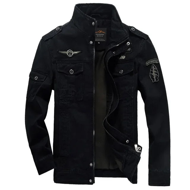 Herren Militär Jacke Cargo Übergangs Jacke für Frühling und Herbst, lässige Herrenjacke, Plus Size