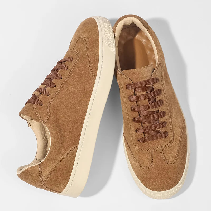 Herren Retro Sneaker mit Wildleder-Obermaterial und Schweinslederfutter Casual Freizeitschuhe