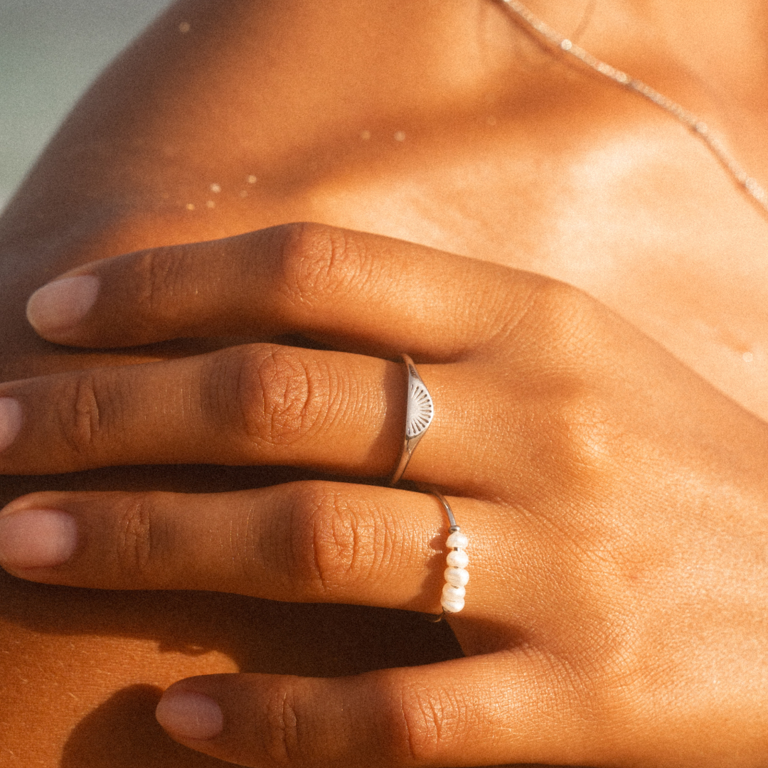 Ring Gold stapelbar Sunrise wasserdicht hypoallergen