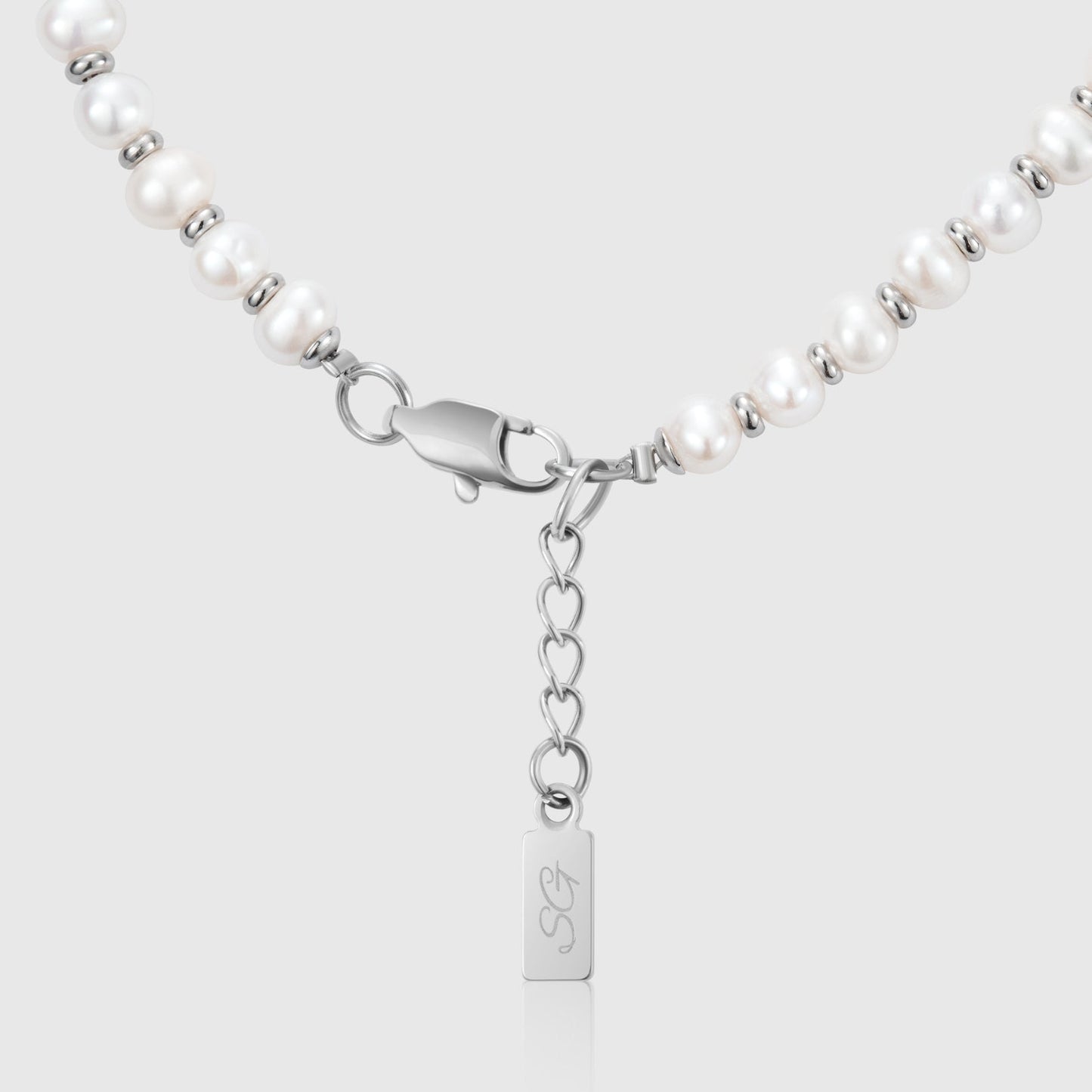 Damen Perlenarmband mit echten Süßwasserperlen, verstellbares Schmuckarmband aus Edelstahl
