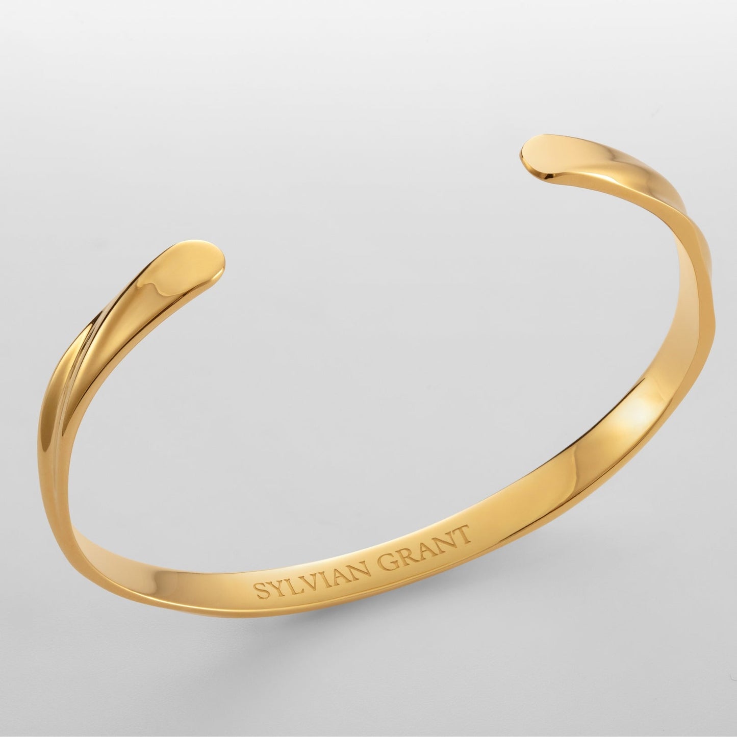 Damen Armreif aus Edelstahl, verstellbarer Cuff Armreif mit polierter Oberfläche