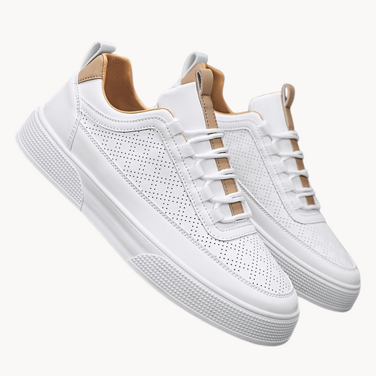 HERBERGER | Herren Sneaker Porter in Lederoptik mit luftdurchlässiger Perforation