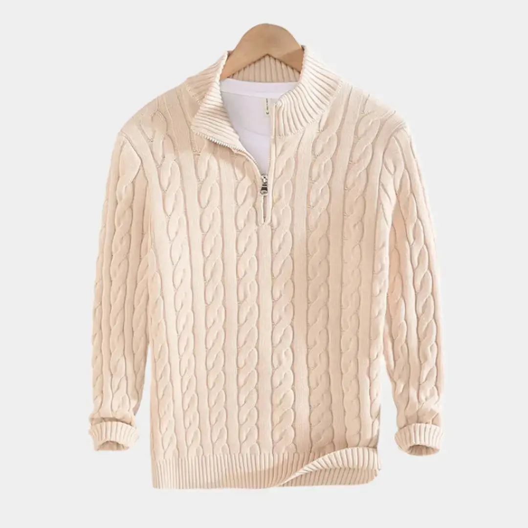Exquisiter Pullover mit halbem Reissverschluss