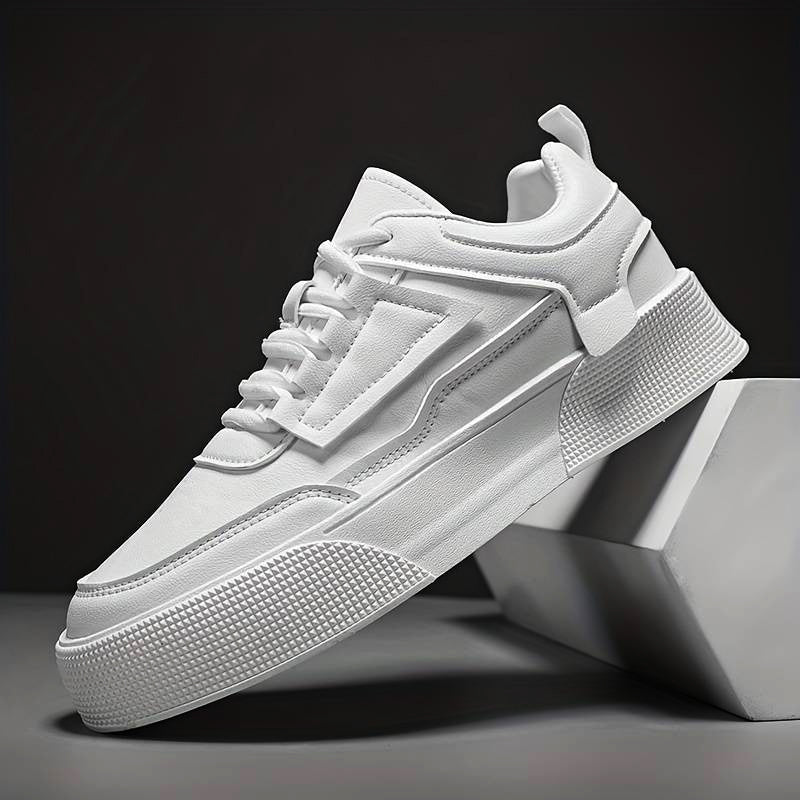 HERBERGER | Herren Plateau-Sneaker Mike in Weiß mit klarer Formgebung
