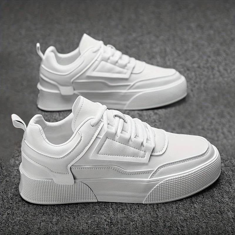 HERBERGER | Herren Plateau-Sneaker Mike in Weiß mit klarer Formgebung