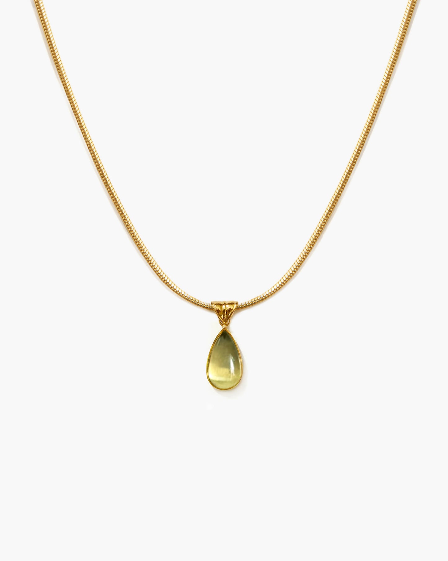 Damen Halskette Gold mit Tropfen Anhänger wasserfest hypoallergen Edelstahl