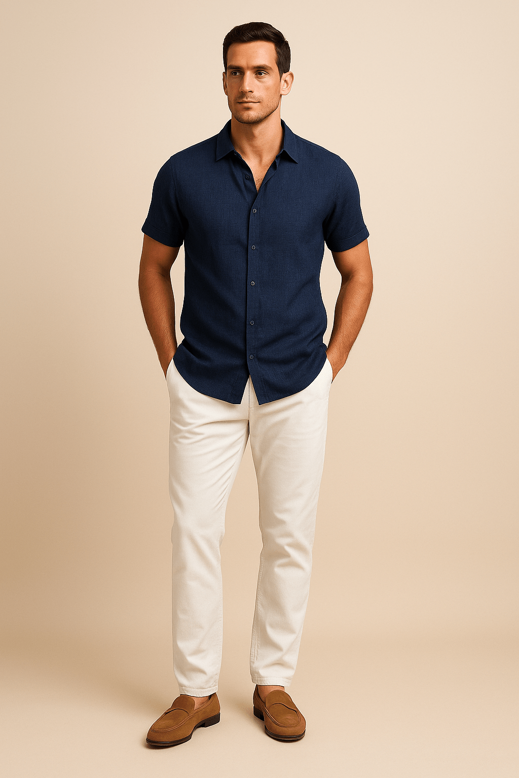 HERBERGER | Herren stilvolles Kurzarmhemd für Sommer und Freizeit