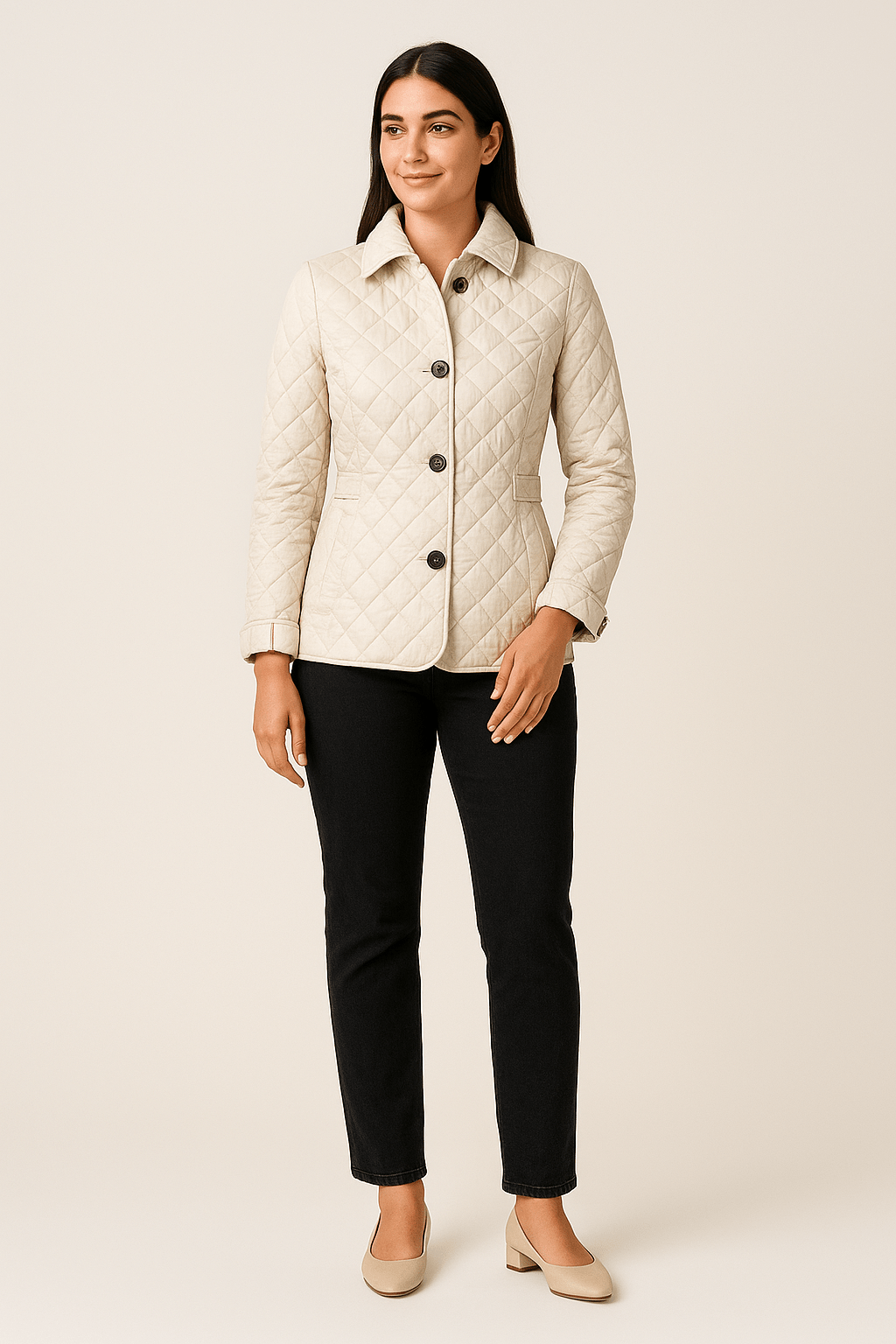HERBERGER | Damen Jacke gesteppt mit Knöpfen für die Übergangszeit