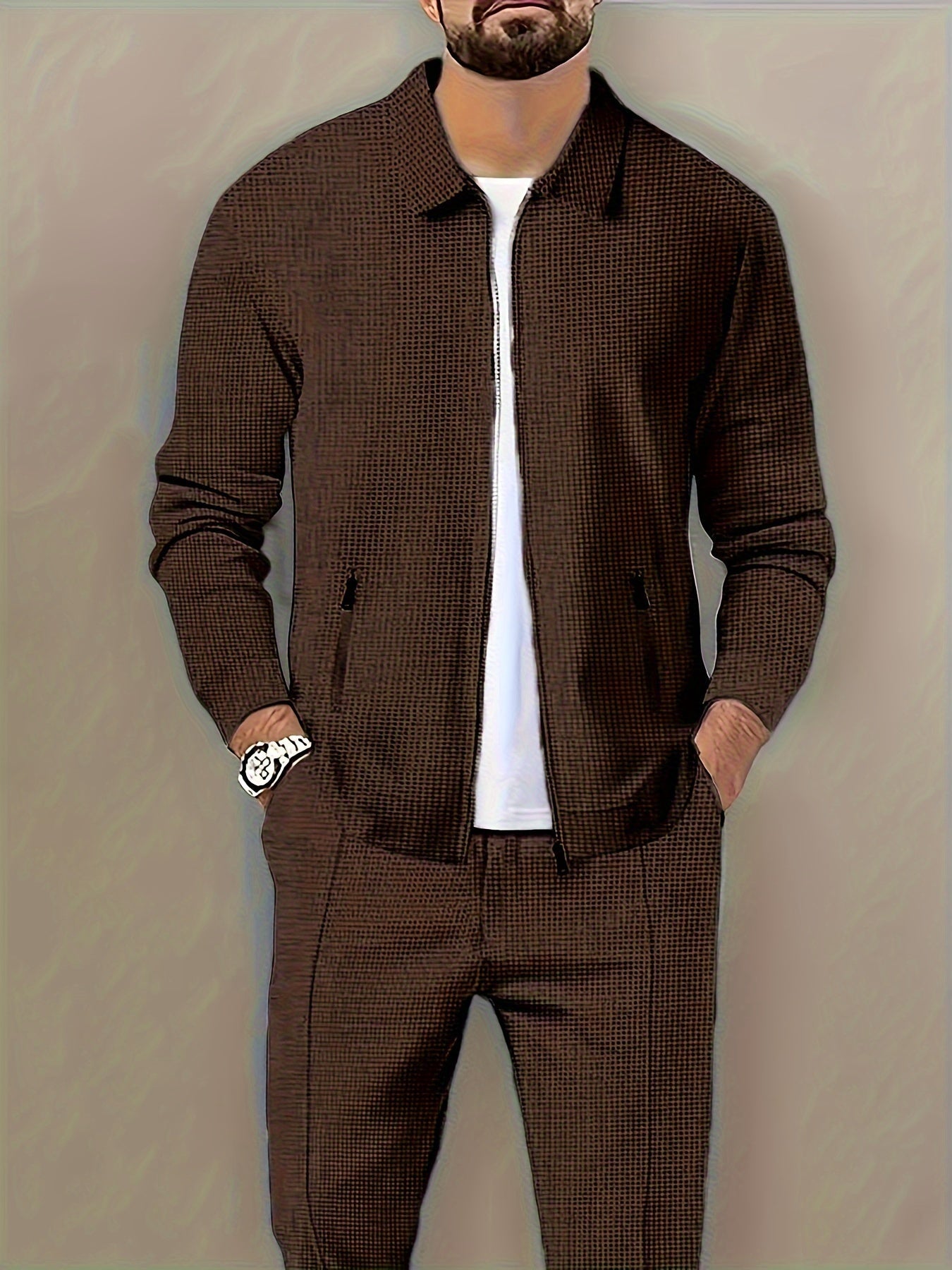 Marvin – Lässige Polyester Jacke Mit Reißverschluss