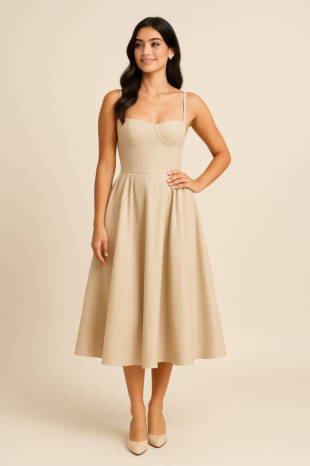 HERBERGER | Damen Sommerkleid mit V-Ausschnitt luftig-leicht