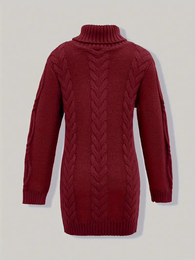 Narda™ Damen Rollkragen Kleid
