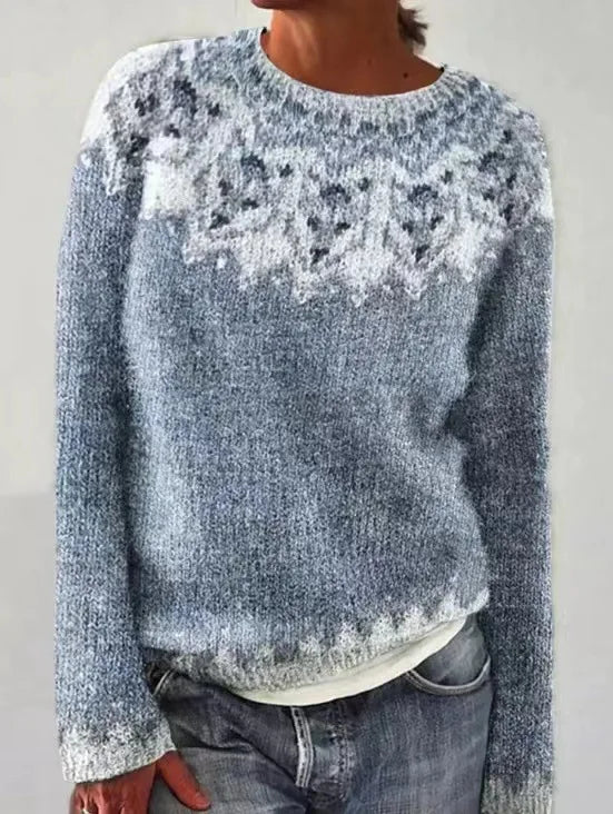 Herbstlicher Retro-Pullover