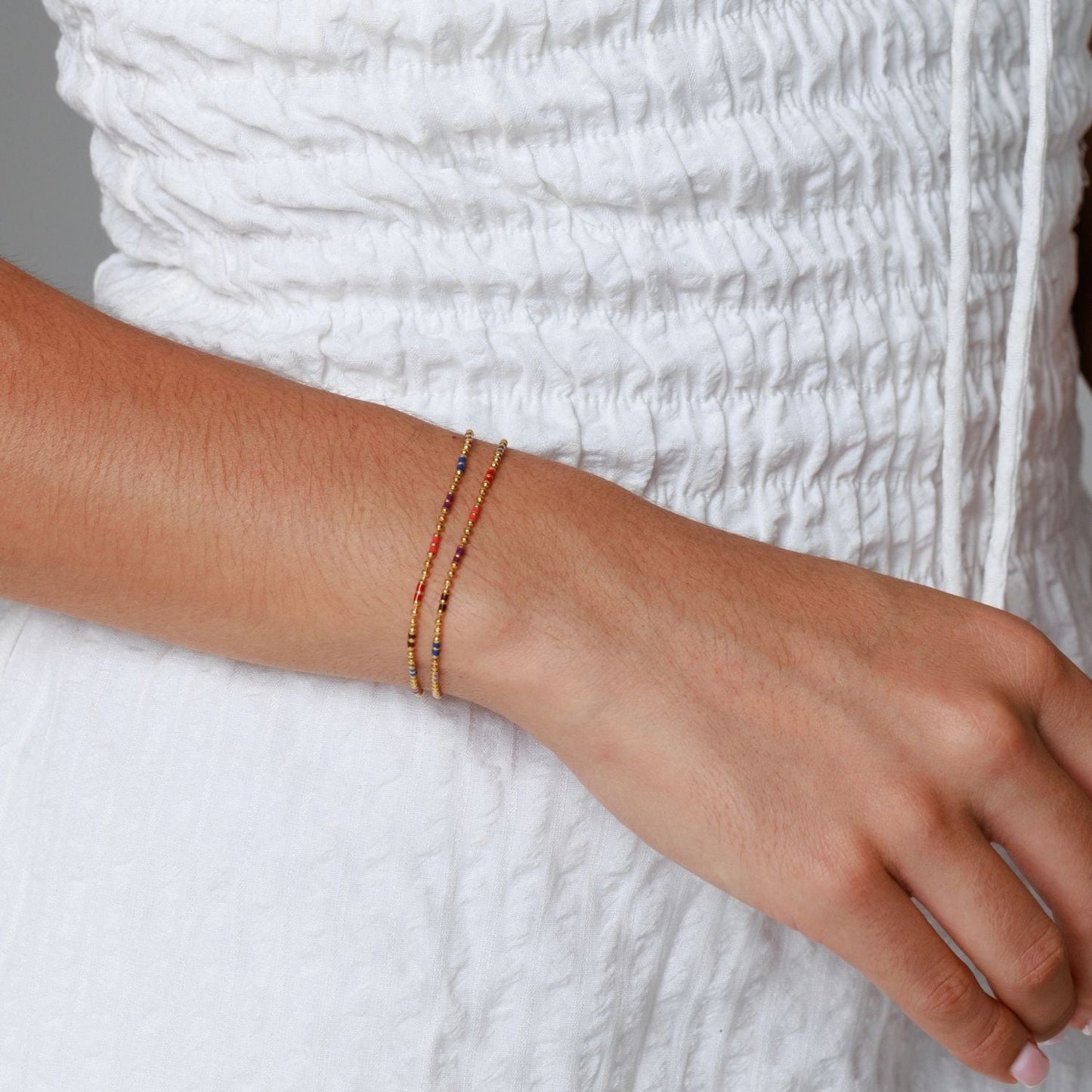 Damen Armband Gold verstellbar wasserfest hypoallergen Edelstahl Gliederarmband