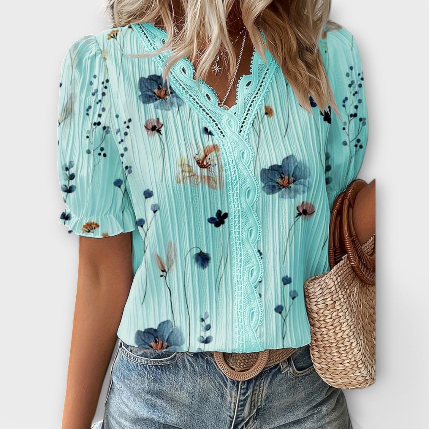 Spitzenglanz Bluse