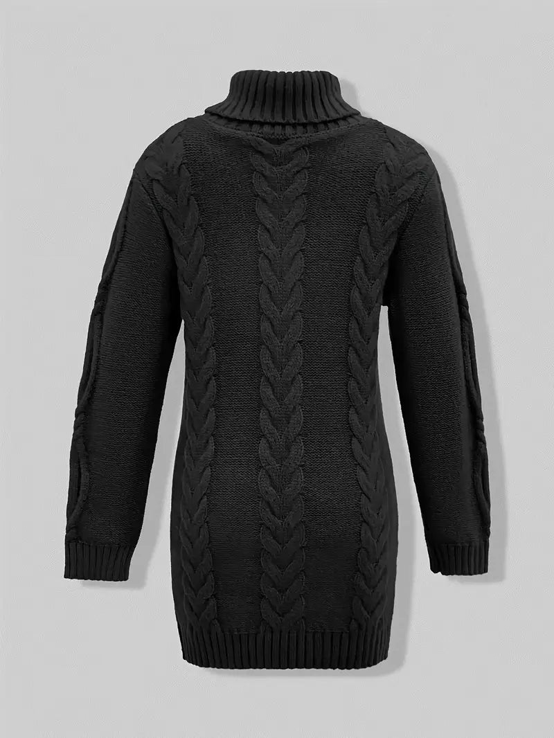 Narda™ Damen Rollkragen Kleid