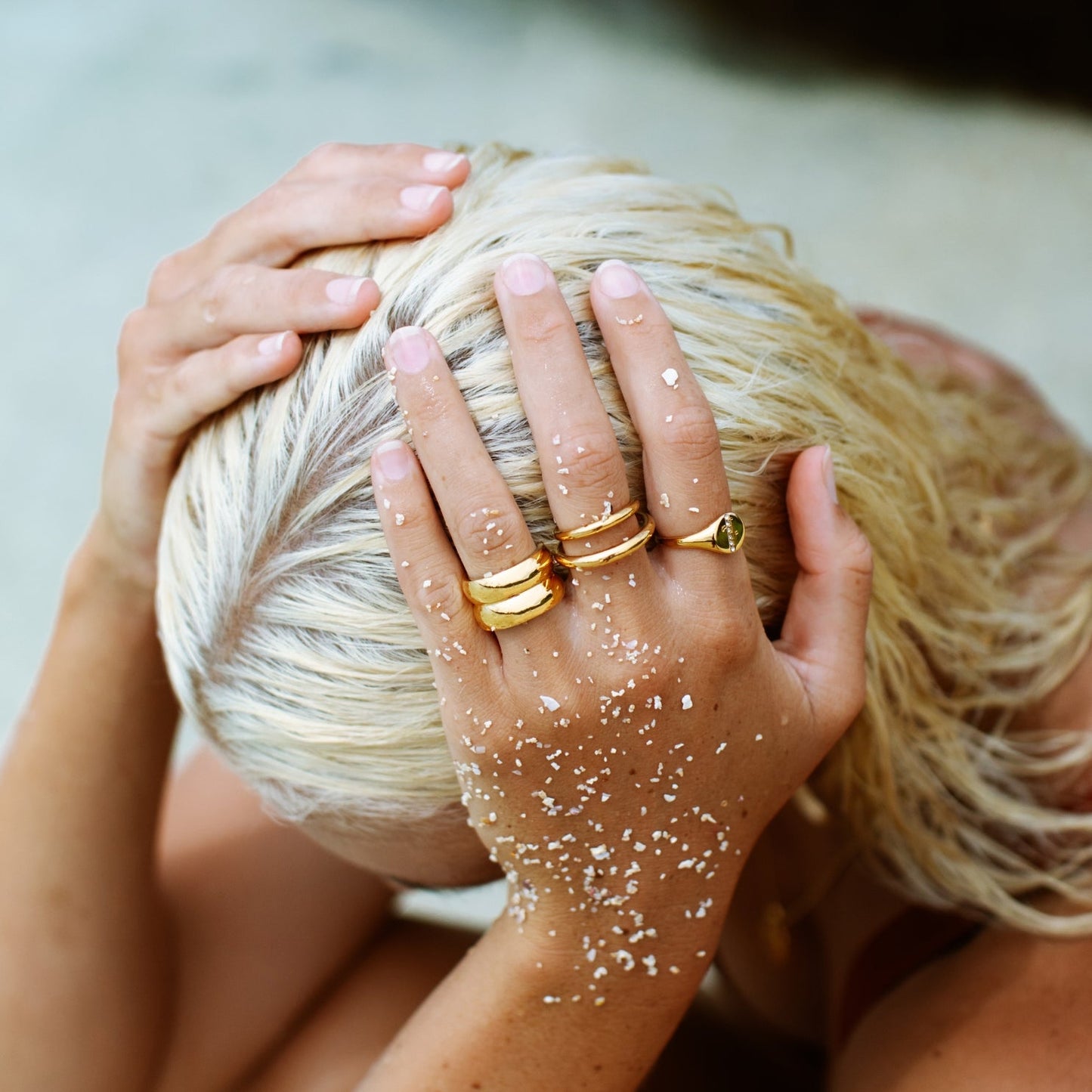 Damen Statement Ring Gold wasserdicht hypoallergen für Alltag und Freizeit