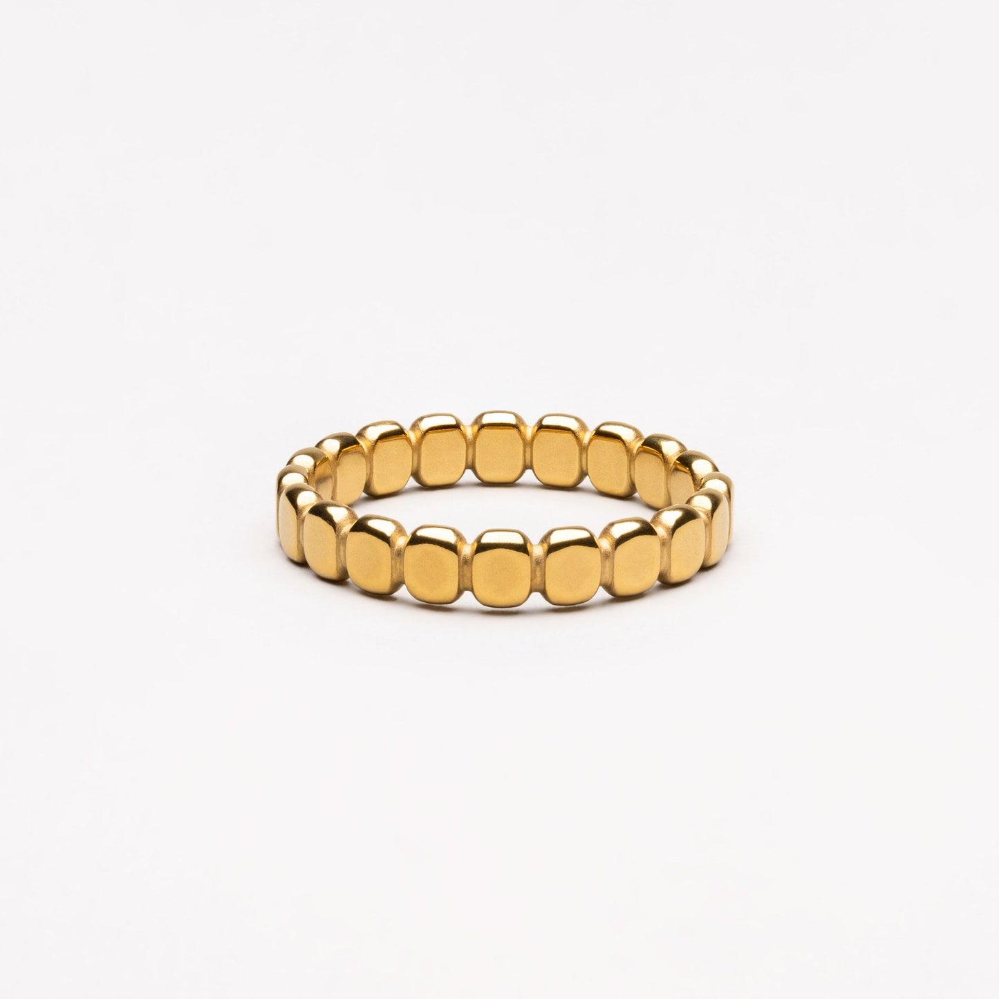Damen Ring Gold Perlenstruktur wasserfest hypoallergen