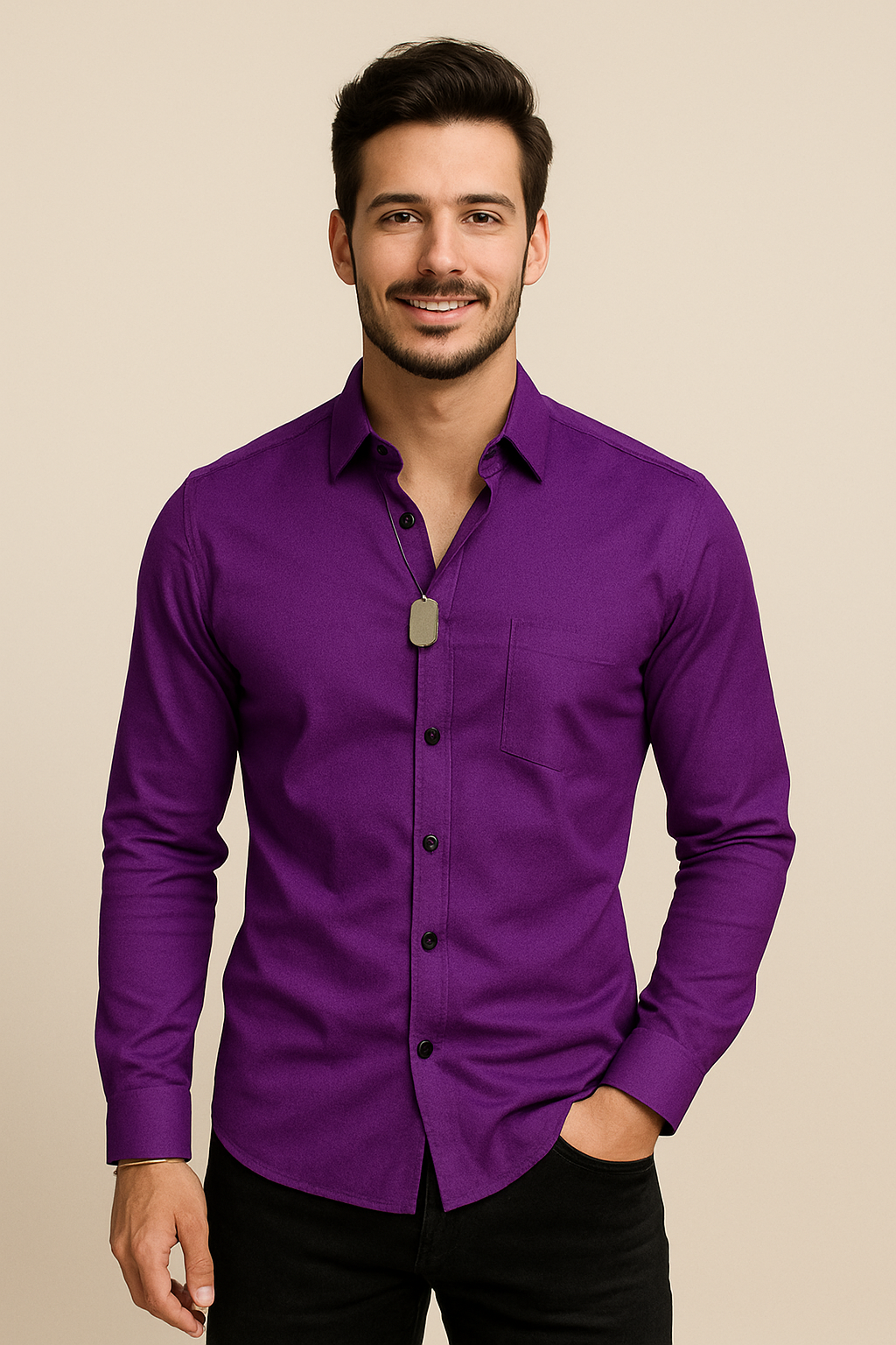 HERBERGER | Herren Langarmhemd mit Stretch für Büro und Alltag