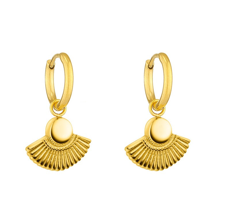 Damen Creolen Gold Boho wasserdicht hypoallergen leicht