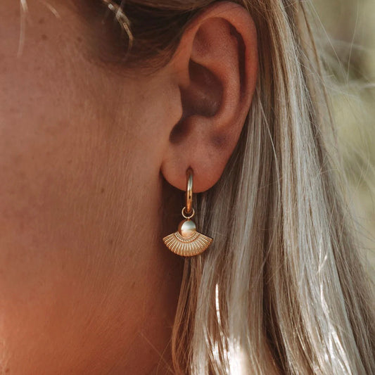 Damen Creolen Gold Boho wasserdicht hypoallergen leicht