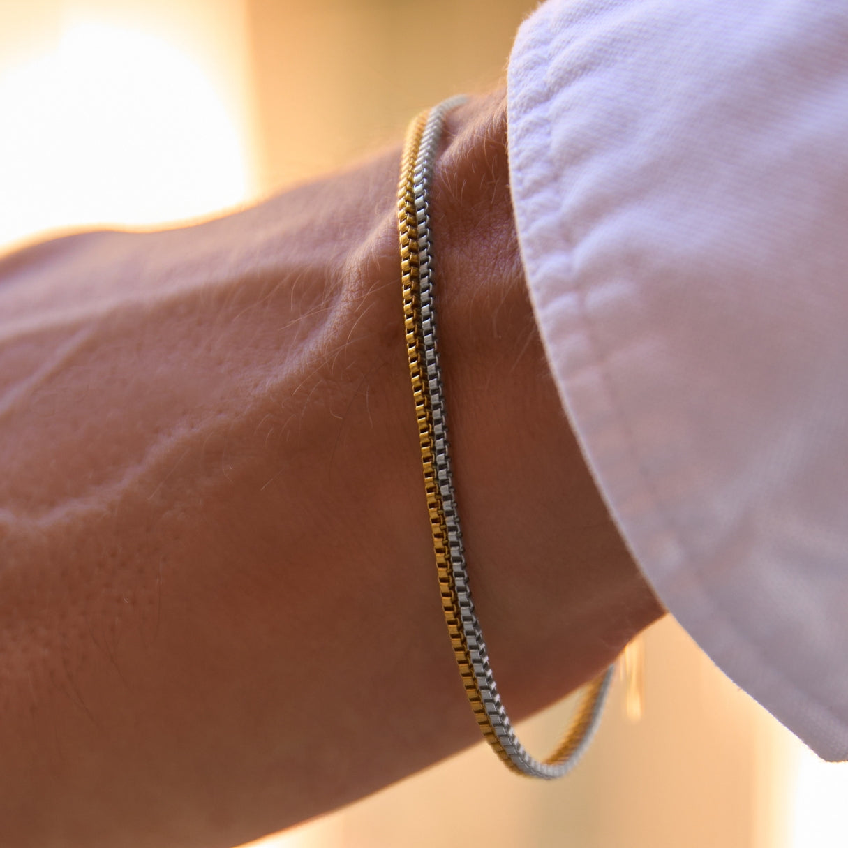 Damen Kettenarmband aus Edelstahl, verstellbares Schmuckarmband mit Verlängerung