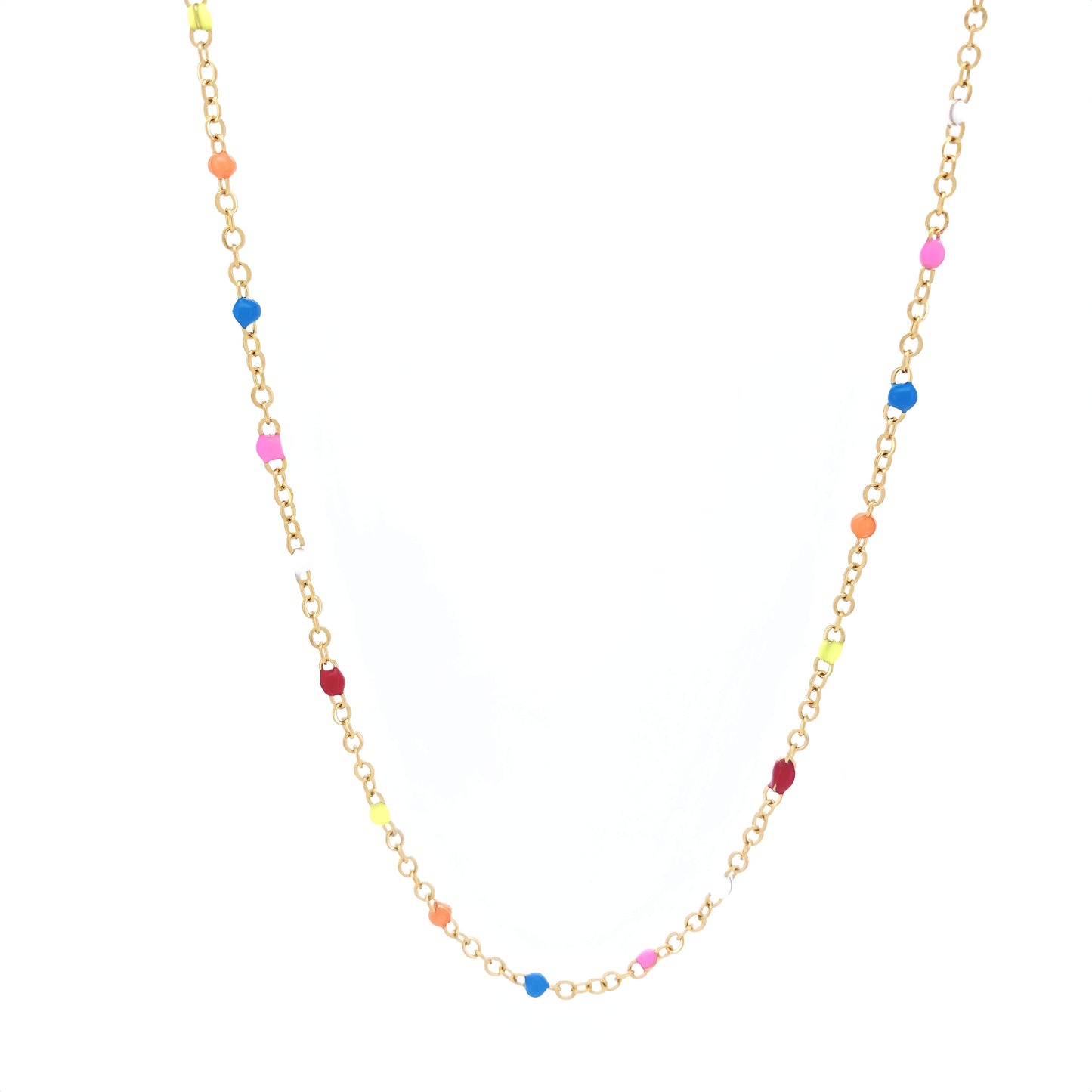 Damen Neon Choker Bunt Gold wasserfest Halskette verstellbar