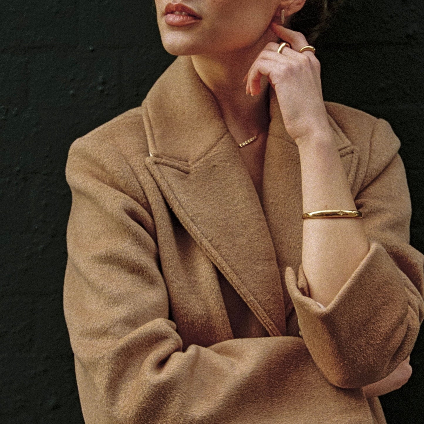 Damen Armreif Gold mit Sternmotiv und Zirkonsteinen wasserfest hypoallergen Edelstahl