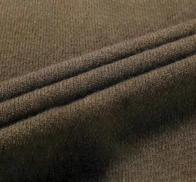 Woll Zip Rollkragenpullover aus Strick