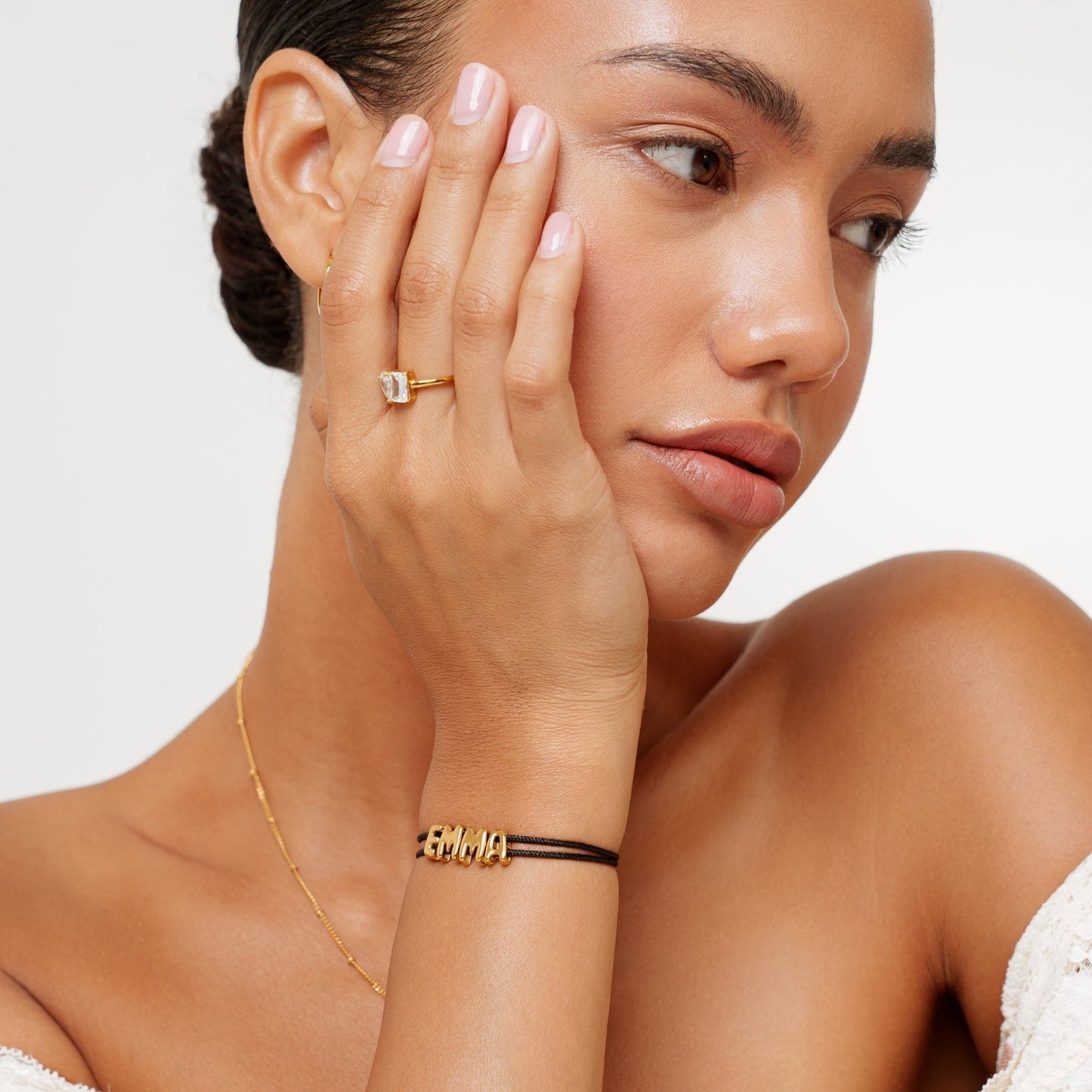 Damen personalisierter Geburtsstein Ring gold Zirkonia Edelstahl