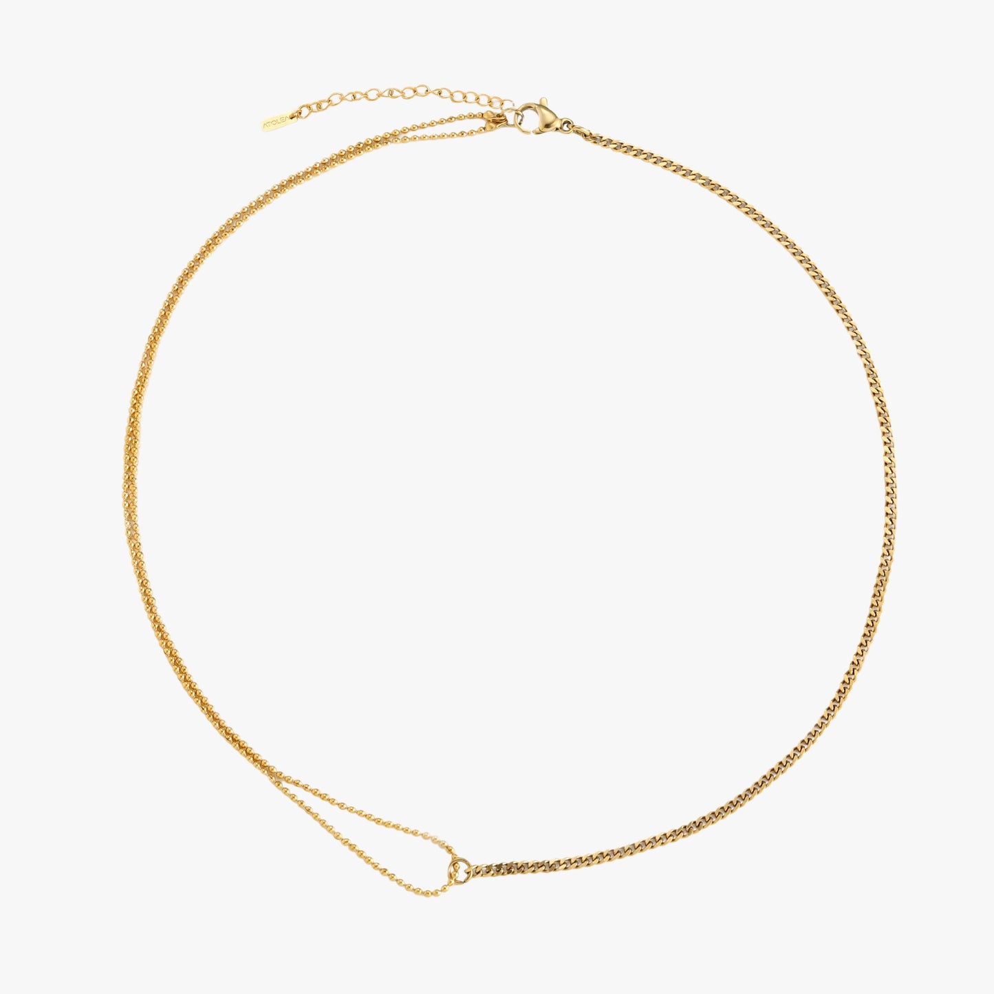 Damen Choker Halskette Gold Gliederkette verstellbar wasserdicht hypoallergen