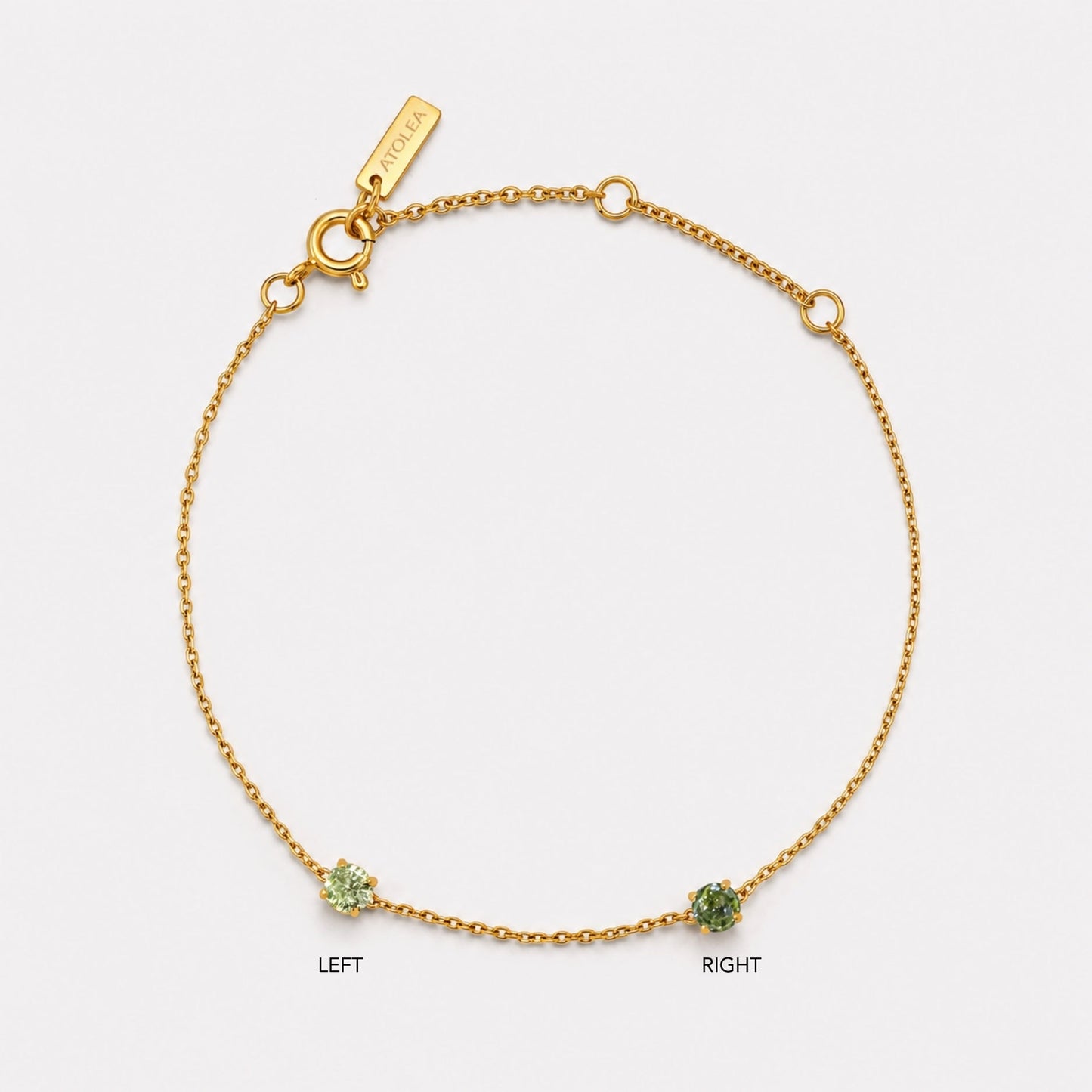 Damen Armband personalisierbar Gold Geburtsstein wasserfest verstellbar bis zu 4 Anhänger