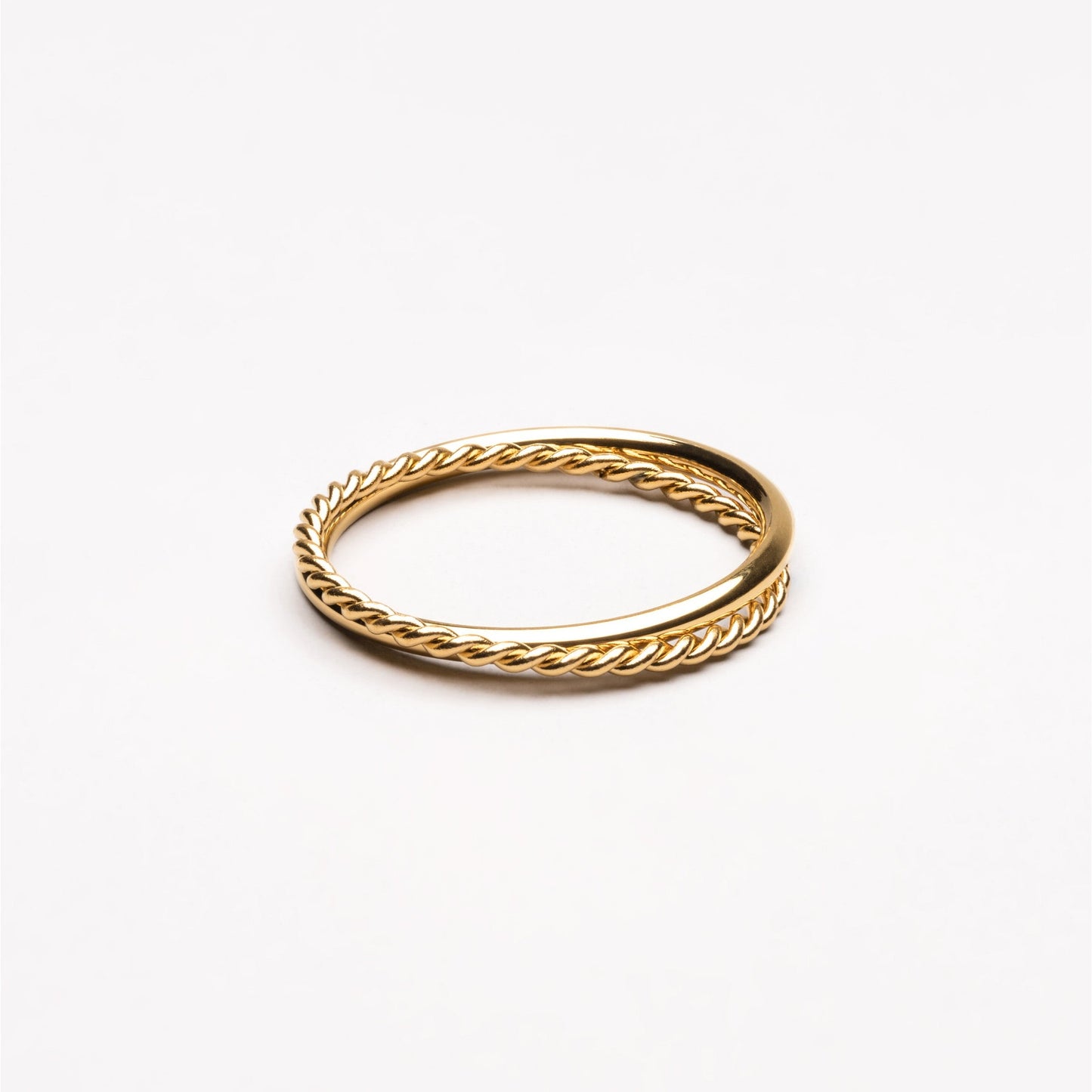 Damen Doppelring Gold verschlungen wasserfest hypoallergen