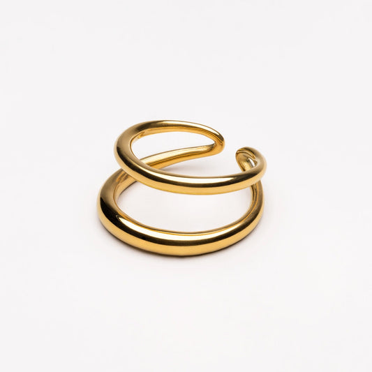 Damen Statement Ring Gold wasserdicht hypoallergen für Alltag und Freizeit