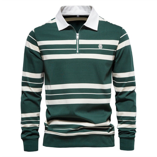 Finesso Herren Langarm Polo-Shirt