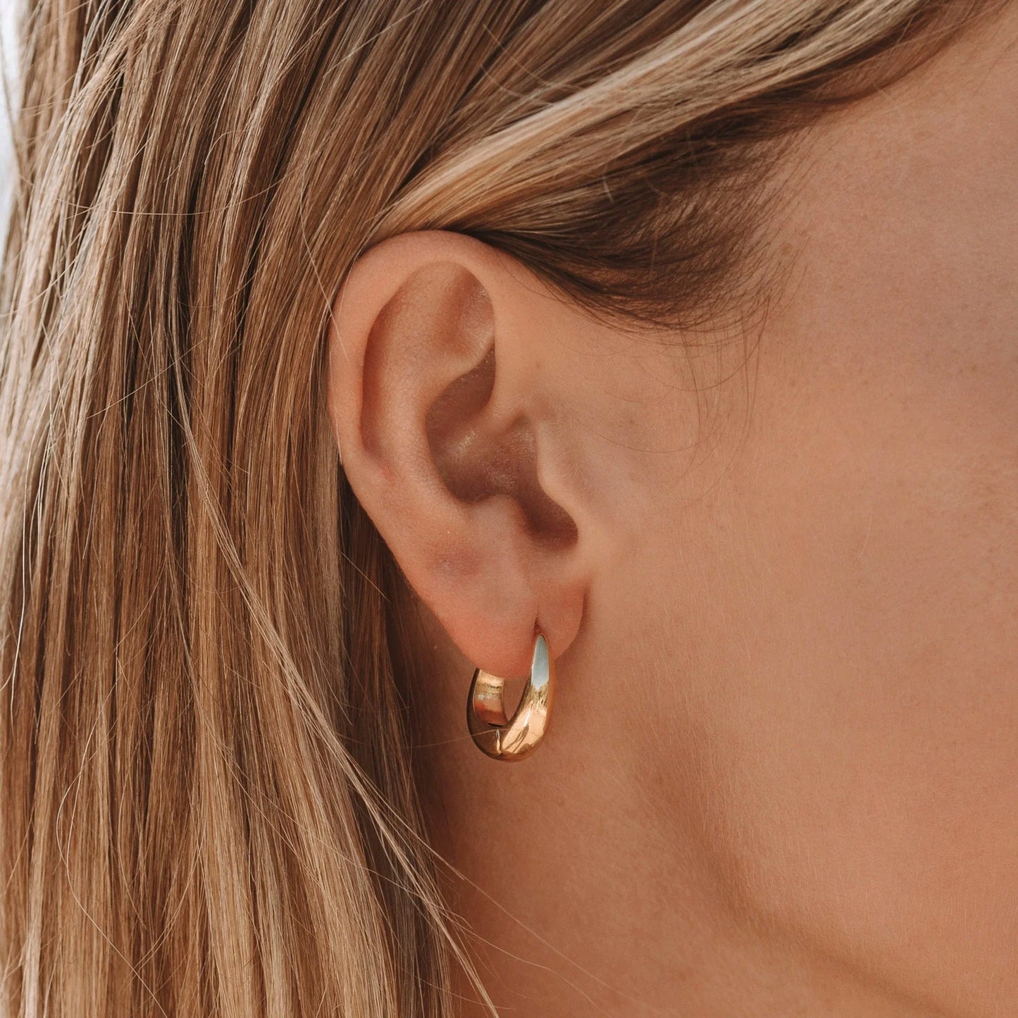 Damen Tropfen Ohrringe gold Edelstahl wasserfest hypoallergen