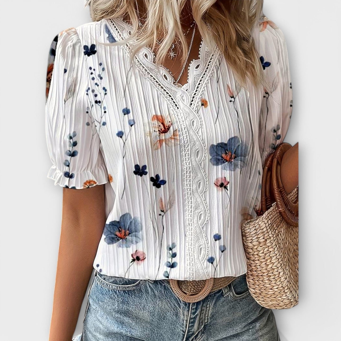 Spitzenglanz Bluse