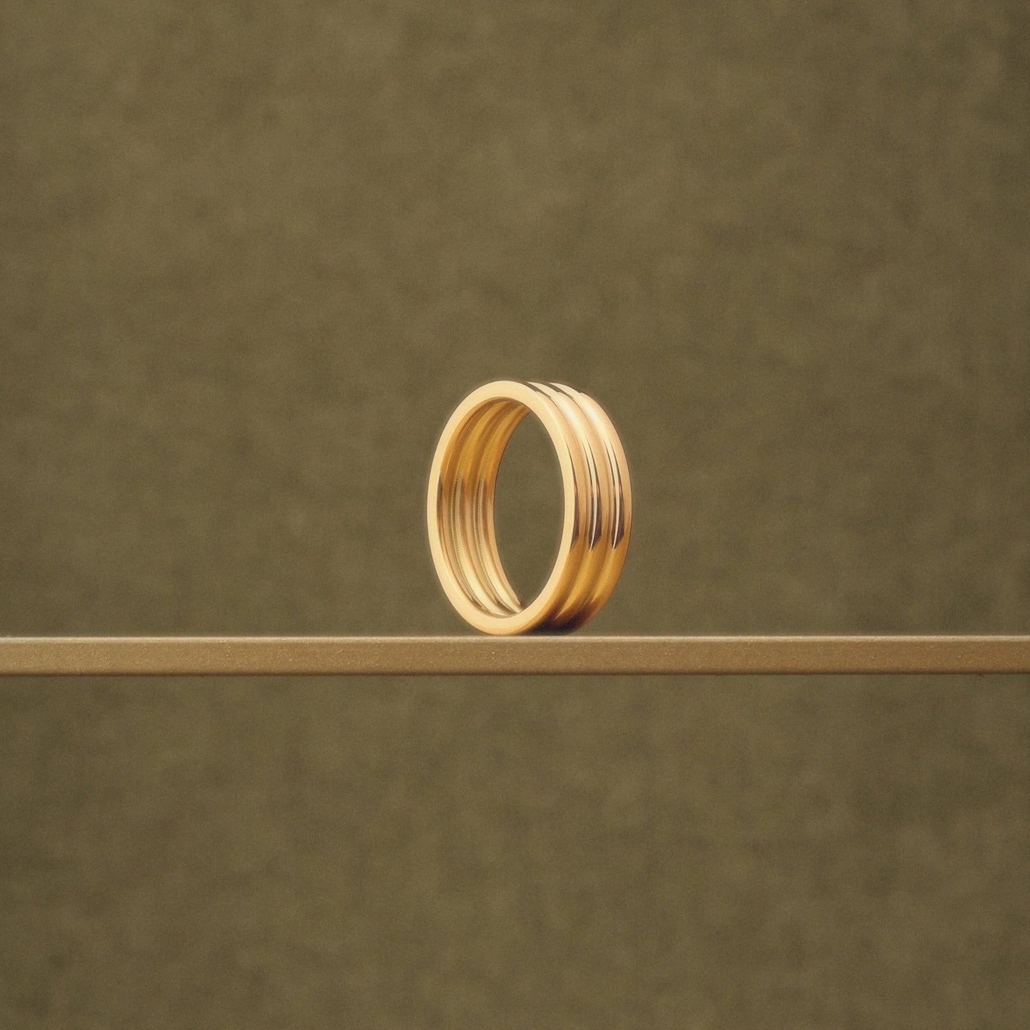 Damen Ring Gold mehrreihig wasserfest hypoallergen 6 mm