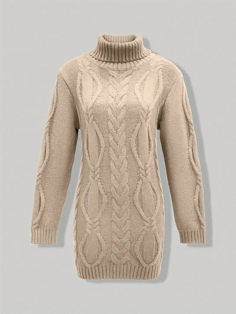 Narda™ Damen Rollkragen Kleid